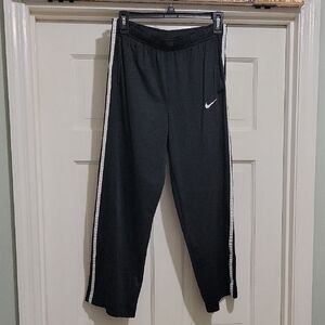 Nike Dri-fit Women's L Black Athletic Track Pants Ankle Length Workout Joggers
